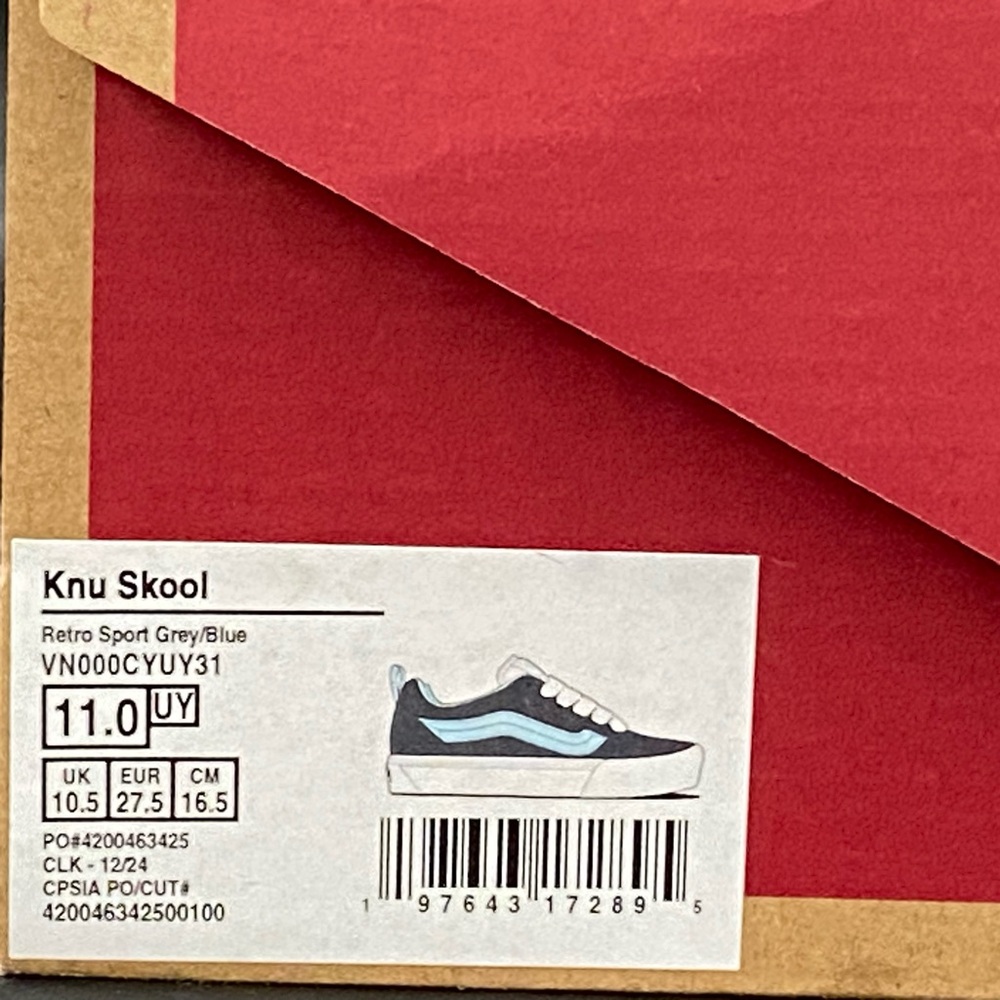 Vans Knu Skool “Retro Sport Grey/Blue” (Size 11C) — Brand New with Box - Picture 12 of 12